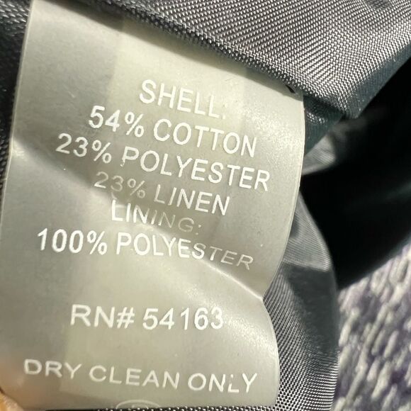 Calvin Klein skirt suit size 12 purple multicolor knee length long sleeve office - Picture 8 of 8